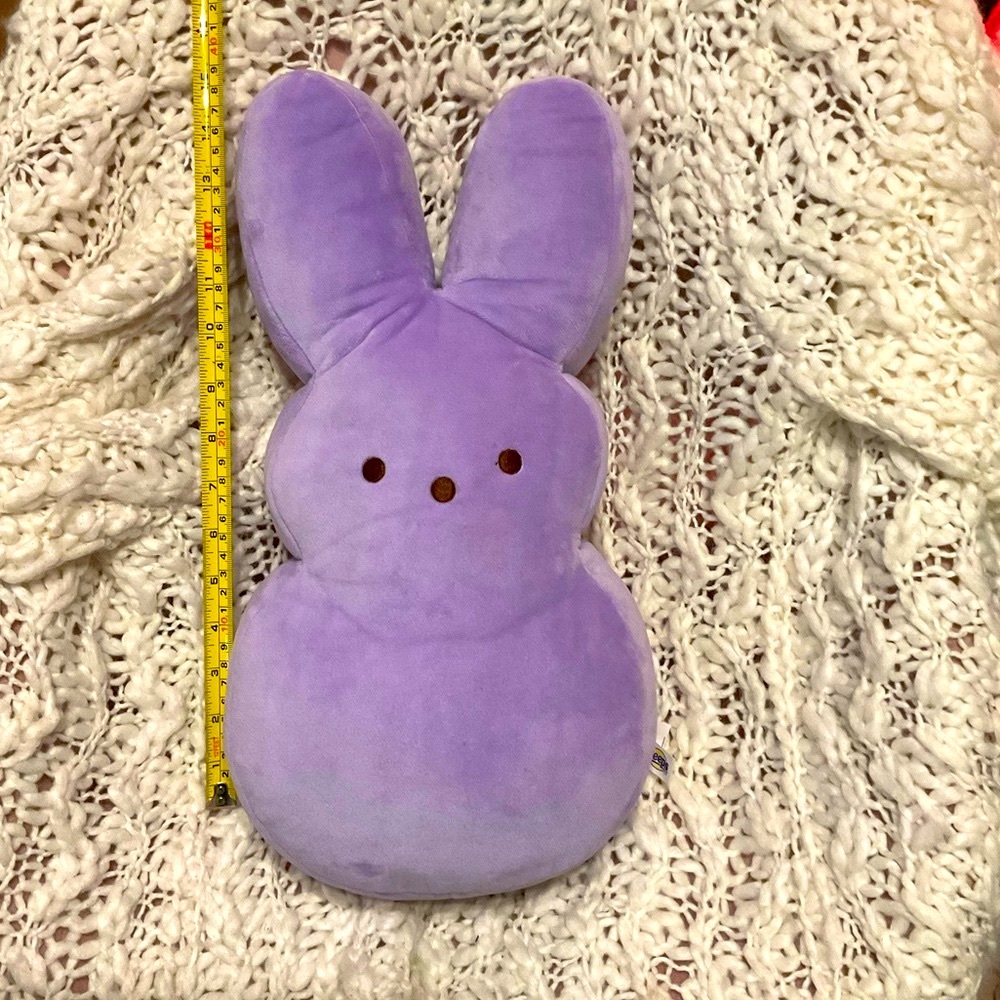Lavender Purple Easter Peep Stuffed bunny 14” EUC Easter Gift no flaws 🚭